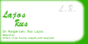 lajos rus business card